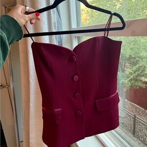 Edit by Nine Burgundy Button-Up Top